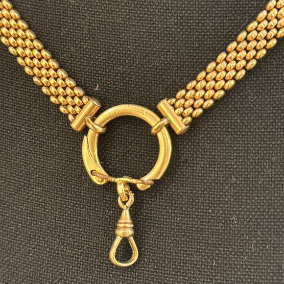 Forstner Jewelry - Forster Signed Vintage Gold Mesh pendant holding Chain 1 20 12 kt GF